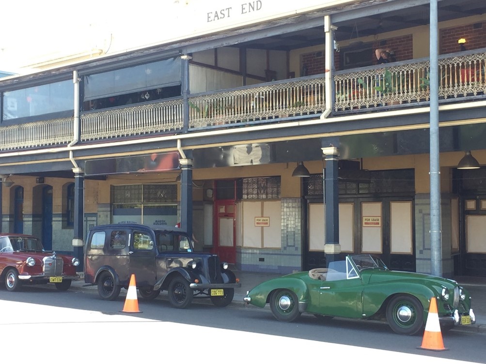 Suzie and Jupiter 169 line up along East terrace Adelaide